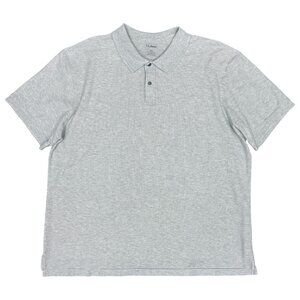 Men's L.L. BEAN Short Sleeve Polo Golf‎ Shirt Gray | Size XXL